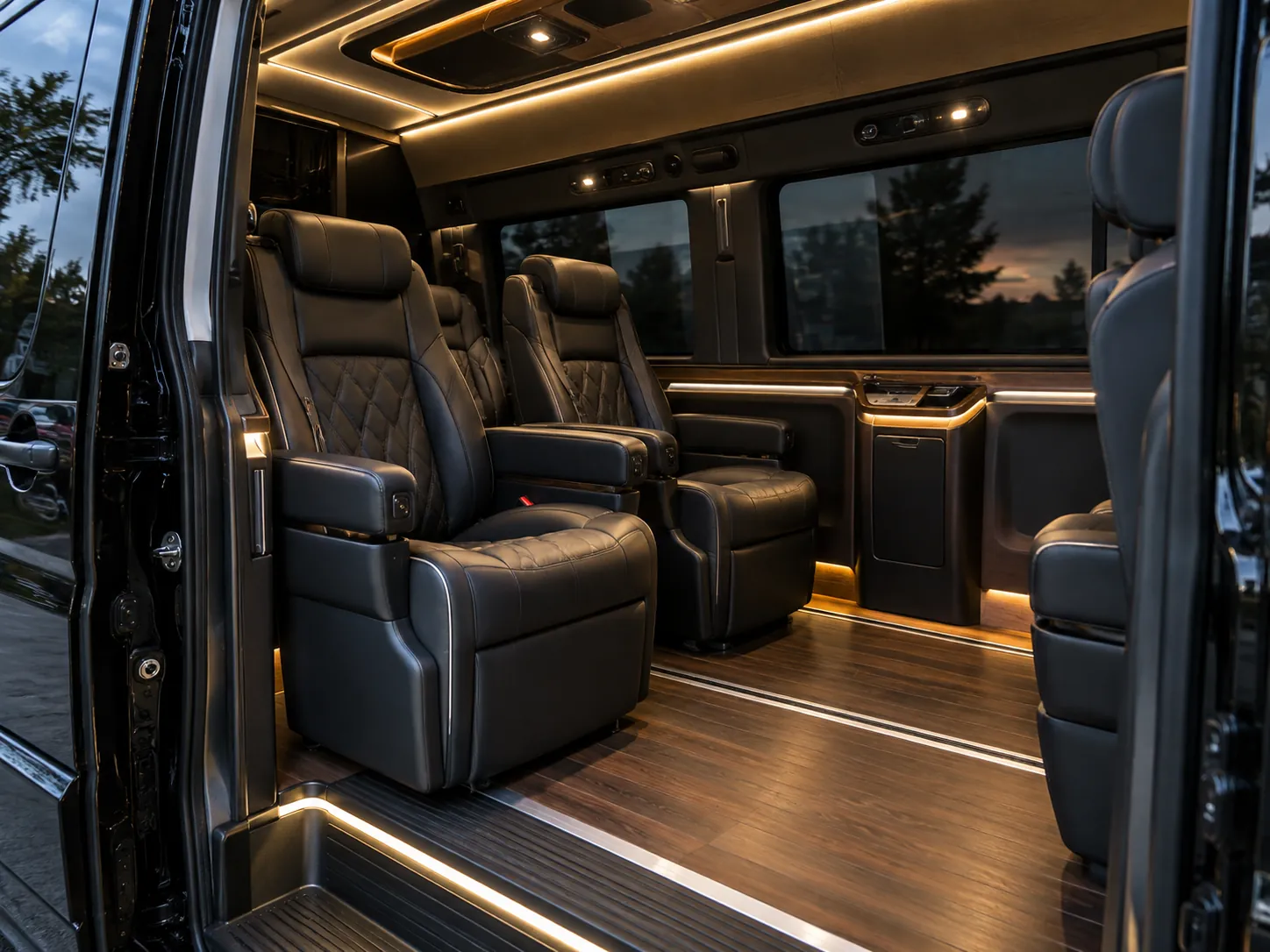 Deri koltuklu VIP Sprinter içi